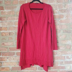 Eileen Fisher Red Merino Wool Dress Medium